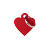 MyFamily ID Tag Basic Collection Small Heart Red in Aluminum