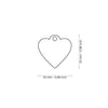 MyFamily Shine Small Black Glitter Heart ID Tag