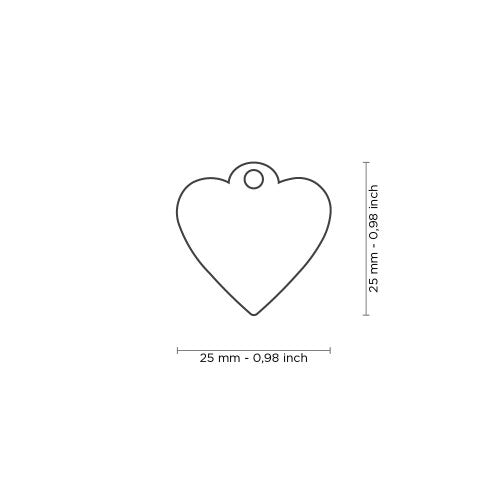 MyFamily Shine Small Black Glitter Heart ID Tag