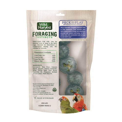 Wild Harvest Foraging Instinct Peck to Play Treats, Large, 2 Treats