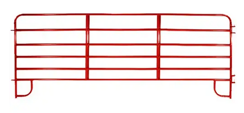 Alligator Corral Panel 6-Bar Round Corner Panel 12ft Red