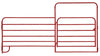 Alligator Corral Panel 6-Bar Round Corner 12ft with 6ft Gate Red Painted